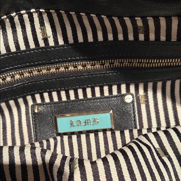 L.A.M.B. Black and White Striped Bag - Picture 2 of 13